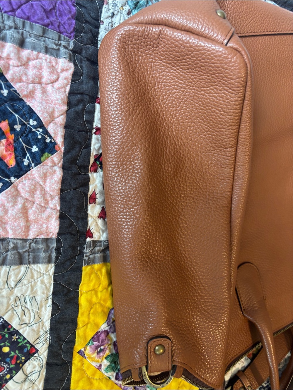 CUOIERIA FIORENTINA Leather Tote in caramel leather - Picture 7 of 14